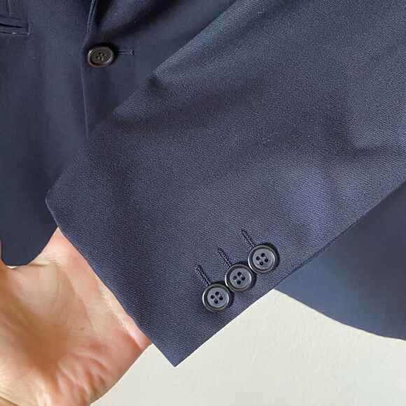 Toscanini Blue Blazer Made in Italy Size 42R - Picture 7 of 8